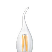 New LED Tail Flameless Candle C35 Glass Lamp Bulb 2W 4W 6W for Energy Saving