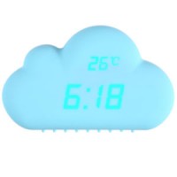 Digital Clock Sound Control Alarm Time Temperature Date Cloud Clock