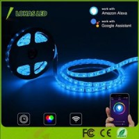 5m 12V WiFi Smart Stirp Light RGB Flexible Light Stirp Work with Amazon Alexa/Google Home/Tuya APP