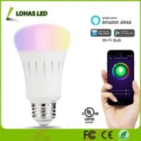 Smart WiFi LED Light Bulb Dimmable E27 9W RGBW WiFi Smart LED Bulb Works with Alexa Echo Remote Cont