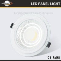 Round 15W LED Recessed Downlight COB Glass Panellight