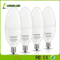 8W (75watt Light Bulbs Equivalent) Daylight 5000K E12 Dimmable LED Candle Light Bulb