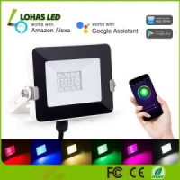 10W RGB Smartphone Control Flood Light Waterproof (IP65) WiFi LED Floodlight for Decoration