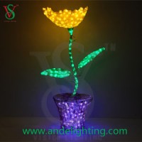 3D LED Motif Light Artificial Flower Sunflower Light