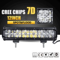 12" 7D White Cross Angle Eye Light DRL LED Bar  72W SUV LED Light Bar