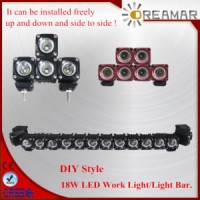 DIY Style! 18W CREE LED Work Light. Can Be Installed Freely up and Down and Side and Side.