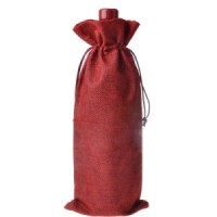 Drawstring Jute Linen Wine Bottle Bags