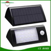 28LED Cambered Long Triangle High Lumen 560lm Solar Wall Mounted Light PIR Smart Solar Powered Garde