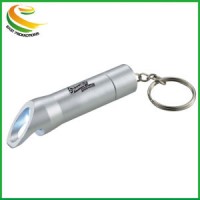 Metal LED Flashlight Torch Keychain with Bottle Opener