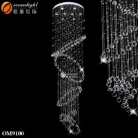 Stair Hanging Spiral Crystal Pendant Chandeliers Lamps Om9100