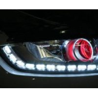 Flexible Strip Tear Eyes Flowing DRL Lamp Turn Indicator Light Switchback White/Amber LED Daytime Ru