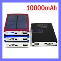 10000mAh Power Bank Portable Solar Mobile Charger Rechargeable Solar Battery for Samsung Tab Apple (