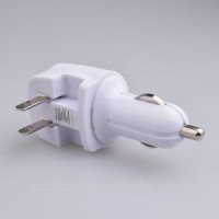 2in1 USB Car Charger with Wall USB Adapter for Mobile Phone