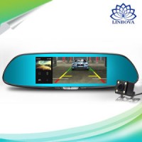 3G Camera 7" Touch Screen Android 5.0 GPS Video Recorder Rearview Mirror with Dual Lens Car DVR