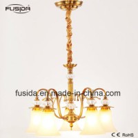 Chandelier Pendant Crystal Lamp Graceful Glass Cup Lampshade Lighting D-6108/5