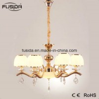 Luxury Modern Bronze Brass Glass Pendant Light Glass Copper Chandelier Light