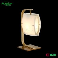 Modern Glass Table Lamp with Adjustable Shade