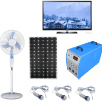 Factory Original 100W Solar Portable Home Power System with LED Lamps Fans TV Sets