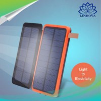 Foldable High Capacity Solar Charger Portable Charger with Torch Solar Power Bank 10000mAh 20000mAh