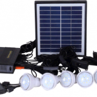 5PCS LED Lamp Solar LED Lighting Kits System From ISO Factory