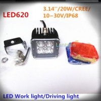 LED620 Car Light Source 20W LED Working Lamp for Jeep Jk  Truck  SUV with Colorful Covers