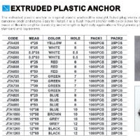 China Supplier Good Quality Low Price Extruded Plastic Anchor