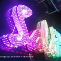 Customize Metal Face Lighted RGB LED Channel Letter for Outdoor Advertising Sign