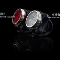 USB Rechargeable Hj-030 Bike Front Lighting Head Flash Torch Night Rear Tail Flashlight Warning Cycl