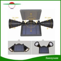 Security Rotatable Waterproof LED Solar Light Outdoor 12 LED Solar Dual Head PIR Motion Sensor Garde