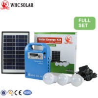 DC Mini Solar Generator with 3 LED Lights for Camping 5W