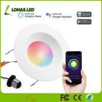 15W E26 6 Inch Recessed Lighting Smartphone Controlled WiFi Ceiling Downlights