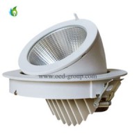 Adjustable 50W Gimble LED Downlight with Warm White Pure White Cool White Color Temp.