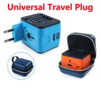 Universal All in One Worldwide Travel Power Plug Wall AC Adapter Charger with Dual USB Charging Port