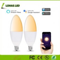 Tunable White 2000K-6500K 5W E12 C35 WiFi Smart LED Candle Light Bulb