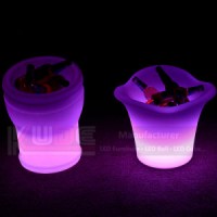 LED Illuminated Ice Bucket Tin Ice Bucket Large Cooler Ice Bucket