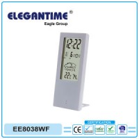 Digital Tablet Clock with Weather Indicator Thermometer and Hygrometer for Gift Promotion