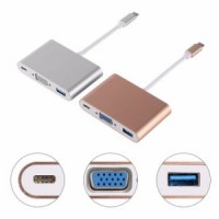 USB 3.1 Type C to VGA Type C USB3.0 Charger Adapter Cable for MacBook