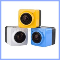 Cube 360 Mini Sports Action Camera 720p 360-Degree Large Panoramic Shot Sports Camera with WiFi Supp