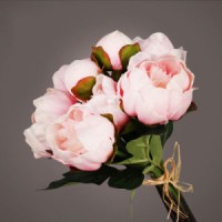 6 Heads Bunch of Peony Decorative Artificial Flowers  Fake Pink Flower  Pink Artificial Flower