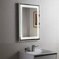 LED Lighted Bathroom Mirror  Beveled Edge