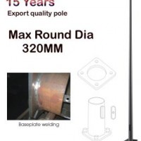 Tapered/ Conical Round Steel Pole Galvanized  European