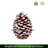 Pine Cone Shape Handmade Carved Candle