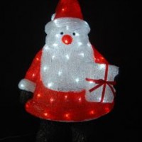 Gift Box Santa Acrylic Christmas Decoration Light with LED