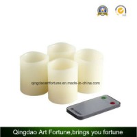 Ivory Outdoor Flameless LED Votive Candle Set with Remote Control