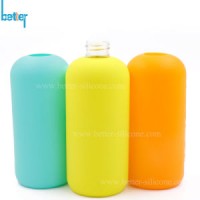 Custom Personalized Reusable Embossed Logo Silicone Bottle Sleeve