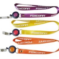 Polyester Lanyard with Retractable Plastic Badge Reel