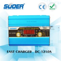 Suoer Digital Display 12V 10A Portable Smart Fast Battery Charger with Ce (DC-1210A)