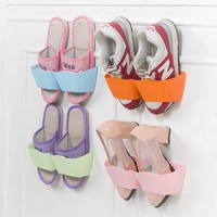 Wall-Mounted Plastic Shoe Rack Organizer for Home Use