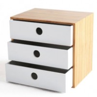 Office Bamboo Desktop Organizer with Drawer