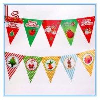 Christmas 3 Meter Paper Cartoon Hang Flag and Banners